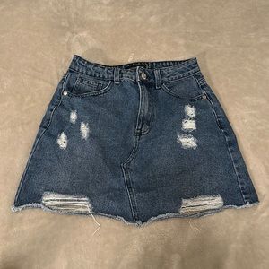Denim mini skirt